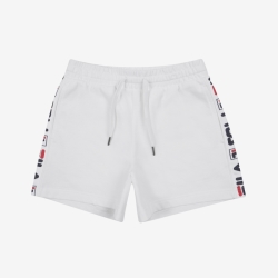 Fila Logo Tape Series - Naisten Shortsit - Valkoinen | FI-57182